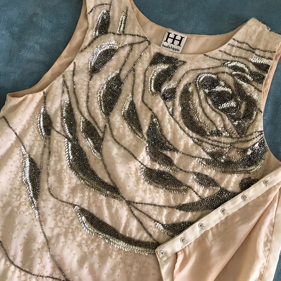 Haute Hippie Hand Beaded Sleeveless Dressy Top - Picture 6 of 6